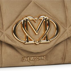 Love Moschino Torbe za čez ramo EMBOSSED Q SUEDE Bež Cene