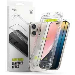 Ringke KALJENO STEKLO EASY SLIDE 2-PACK ZA IPHONE 16 PRO MAX ČRNO, (22002157) Cene