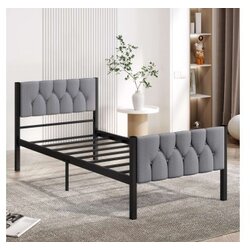 Hanah home Okvir kreveta Style, 100x200 cm, Siva Cijene