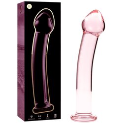Ibiza Nebula Model 11 Dildo Borosilicate Glass 16x3cm Pink Cene