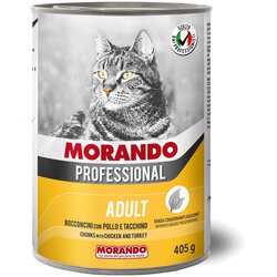 Morando Professional Cat Prof Adult Koščki Piščanec in Puran 405g konzerva Cene