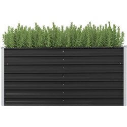 vidaXL Povišena vrtna gredica antracit 160x40x77 cm pocinčani čelik Cijene