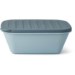 Liewood zložljiva silikonska škatlica za malico franklin sea blue/whale blue mix Cene