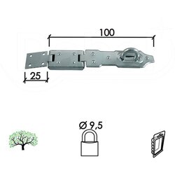 Dabel reza za katanac 101 ZnB 100/25/fi9,5mm DSP 3398036 Cene