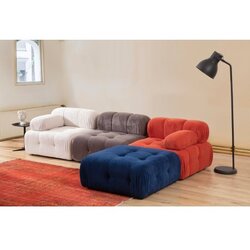 Atelier Del Sofa doblo 3 seater with pouffe ( L1 O1 1R pouffe) multicolor Cene