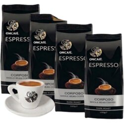 OMCAFÉ Omcafe Espresso Corposo, 4x1 kg + 6 šoljica Cijene