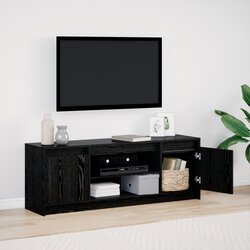 vidaXL TV kabinet s LED crnim hrastom 139.5x34x50 cm konstruirano drvo Cijene