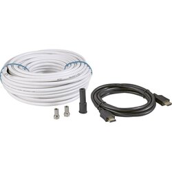 BKL Electronic Komplet za priključitev SAT-TV (SAT-koaksialni kabel\, [25 m] + HDMI-kabel + 2x F-vtič+zaščitni tulec), (20432077) Cene