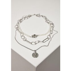 Urban Classics Accessoires Silver Ocean Layering Necklace Cene