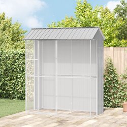 vidaXL Aviarij za ptice Siva 215x110x247 cm Jeklo Cene