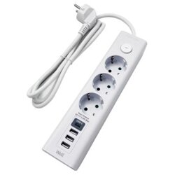 Well Produžni kabl sa zaštitom 3 utičnice+3x USB-A, USB-C 3m Cene