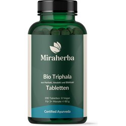 Miraherba Ekološke tablete Triphala - 200 tabl. Cene