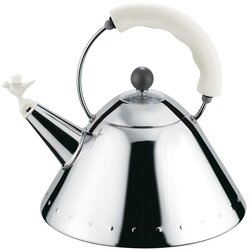 Alessi čajnik bird 9093 / 2l / bel ročaj / inox / indukcija, (20482463) Cene