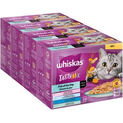 Whiskas Jumbo pakiranje Tasty Mix porcijske vrečke 144 x 85 g - Fish of the Day v omaki Cene
