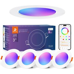DUSKTEC 68-85mm 4KOS rgb vgradne pametne led točkovne luči z alexa podporo - 7 w, 2700–6000 k odprta embalaža Cene