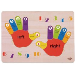 Tooky Toy Igračka drvene puzzle uklopi ruke 3+ TKG030 Cene
