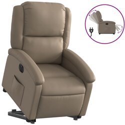 Maison Chic Električni naslanjač - Relax naslanjač s funkcijo vstajanja kapučino umetno usnje, (22061122) Cene