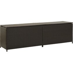 Poli Vrtna kutija za pohranu od poliratana 200 x 50 x 60 cm smeđa Cijene