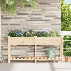 vidaXL Sadi i posude Prirodno drvo Puno drvo 161,5 x 45 x 76,5 cm Cijene