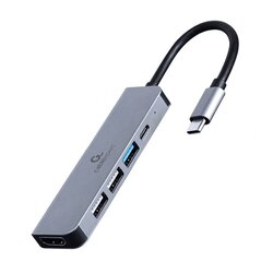 Docking station USB adapter Type-C 5-in-1 multi-port adapter Hub + HDMI + PD, GEMBIRD A-CM-COMBO5-03 Cene