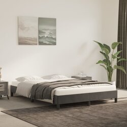 vidaXL okvir za krevet tamnosivi 140x200 cm baršunasti Cijene