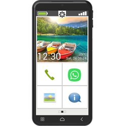 Emporia SMART.6lite senior pametni telefon 128 GB 13.8 cm (5.45 palac) crna Android™ 13 Single-SIM Cene