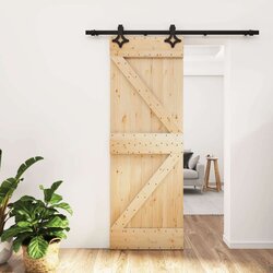  Klizna vrata s priborom za montažu 70 x 210 cm masivna borovina Cijene