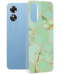 Techsuit Marble ovitek za Oppo A17 - Zelena Cene