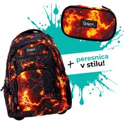 Rucksack Only Komplet Lava Storm: nahrbtnik na kolesih + peresnica Cene