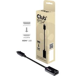 Club3d CAC-1080 DisplayPort adapter [1x moški konektor DisplayPort - 1x ženski konektor HDMI] črna, (20423853) Cene