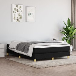 vidaXL Krevet s oprugama i madracem crni 140 x 190 cm od tkanine Cijene