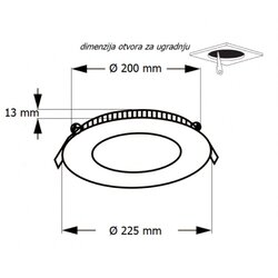 Bb Link led ugradna cct panel lampa 18W KNC1-18W Cene