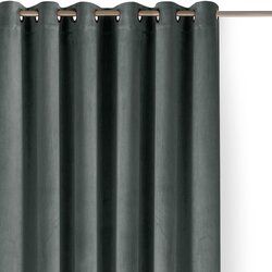 Filumi Temno siva žametna zavesa za delno zatemnitev 265x175 cm Velto – Cene