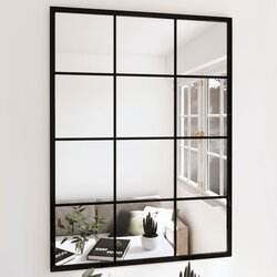 vidaXL Zidna ogledala 3 kom crna 80x60 cm metalna Cijene