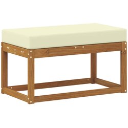 vidaXL Zunanja klop z blazino Naravna in smetana 79 x 43 x 37 cm, (5000269230) Cene