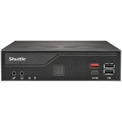 Shuttle Slim PC DH810 , S1851, 1x HDMI (2.1), 1x DP, 1x USB-C (DP), 1x 2.5, 2x M.2, 2x LAN (Intel 1G + 2.5G), 2x COM, 24 /7 permanent operation, incl. VESA Cene