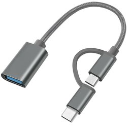 JINGHUA Adapter OTG Type-C, Micro USB na USB Z 3.0, Sivi Cene