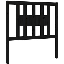 Maison Chic posteljno vzglavje - vzglavna omarica - nočna omarica črno 96x4x100 cm trdna borovina, (21705571) Cene