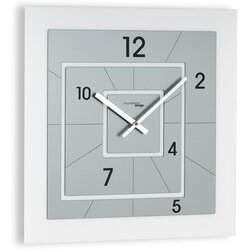 Incantesimo design stenska ura Nexus Titanium 40x40 cm, belo Cene