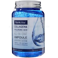 Farmstay Collagen & Hyaluronic Acid All-In-One Ampoule serum za vitalizaciju lica 250 ml Cene