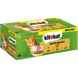 Kitekat vrečke za ohranjanje svežine 48 x 85 g - Barvita mešanica v omaki Cene