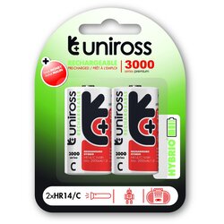 Uniross Polnilna baterija C Ni-Mh UH2C3000 (2 kom), (21533624) Cene