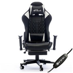 Bytezone Gaming stol Carbon BZ5934B masažna blazina / Bluetooth zvočniki (črn) Cene