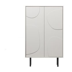 WOOOD Svijetlo sivi ormarić od masivnog bora 85x135 cm Cadiz – Cene