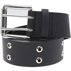 Urban Classics double Eyelet PU Belt Black Cene