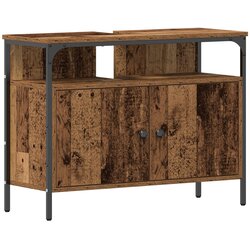 vidaXL Omara za umivalnik Kopalnica Stara les 80x30x60 cm Umetni les, (22040453) Cene