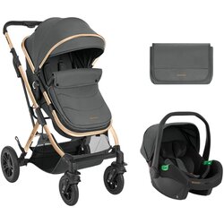 Kikka Boo kolica za bebe 3u1 Kaia Premium Dark Grey Cene