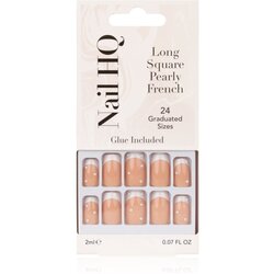 Nail HQ Long Square umetni nohti Pearly French 24 kos Cene