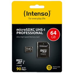  SD kartica INTENSO Class 10, UHS-I +adapter 64GB Cijene