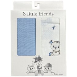 Tri Drugara Muslin Tetra Pelene Meda Na Mesecu Plavi 80x80cm Cene